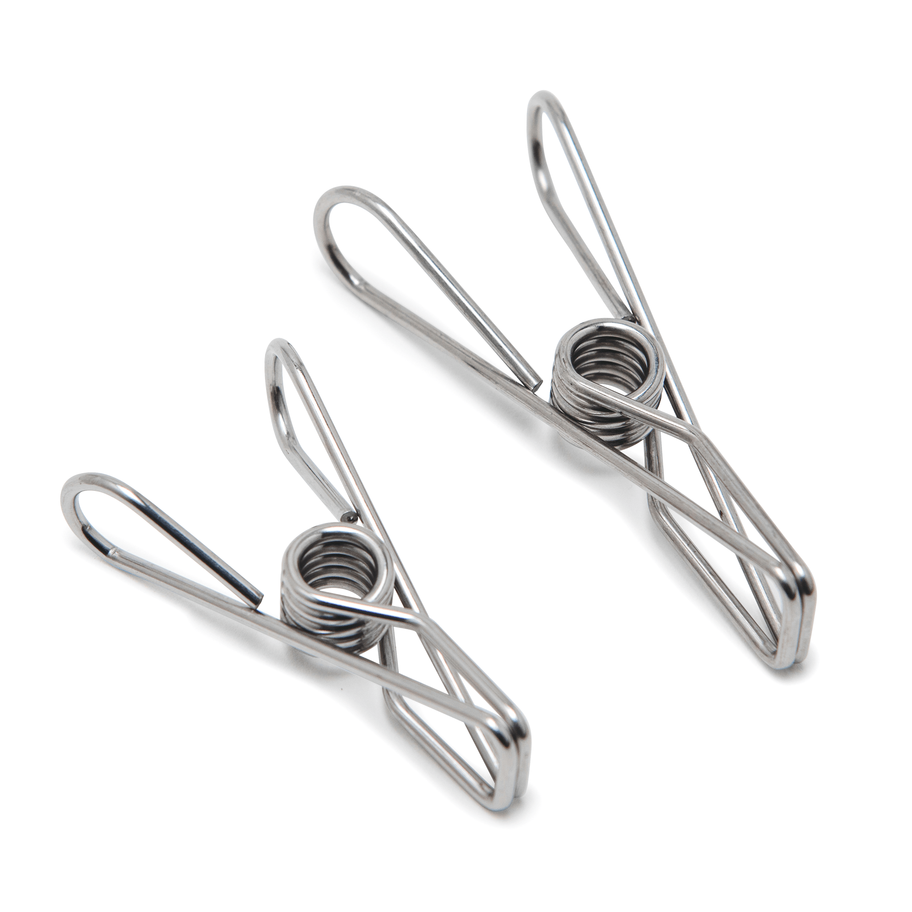 50 Pack Stainless Steel Clothes Pegs (Silver 40 Regular & 10 Large) - Clothes Pegsale Australia