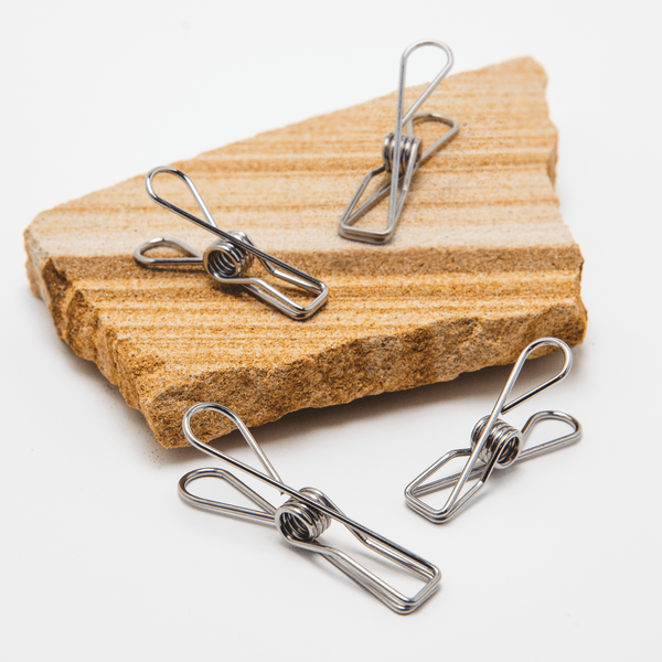 100 Pack Stainless Steel Clothes Pegs (Silver 60 Regular & 40 Large) - Clothes Pegsale Australia